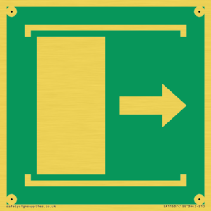 E033 safe condition door slides right to open